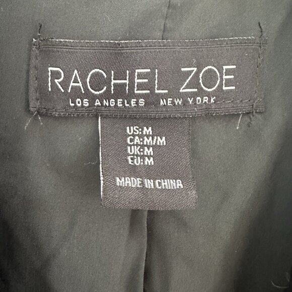 Rachel Zoe Velvet Blazer Jacket Womens M Emerald Green Gold Bttns Steampunk Work - Picture 8 of 14